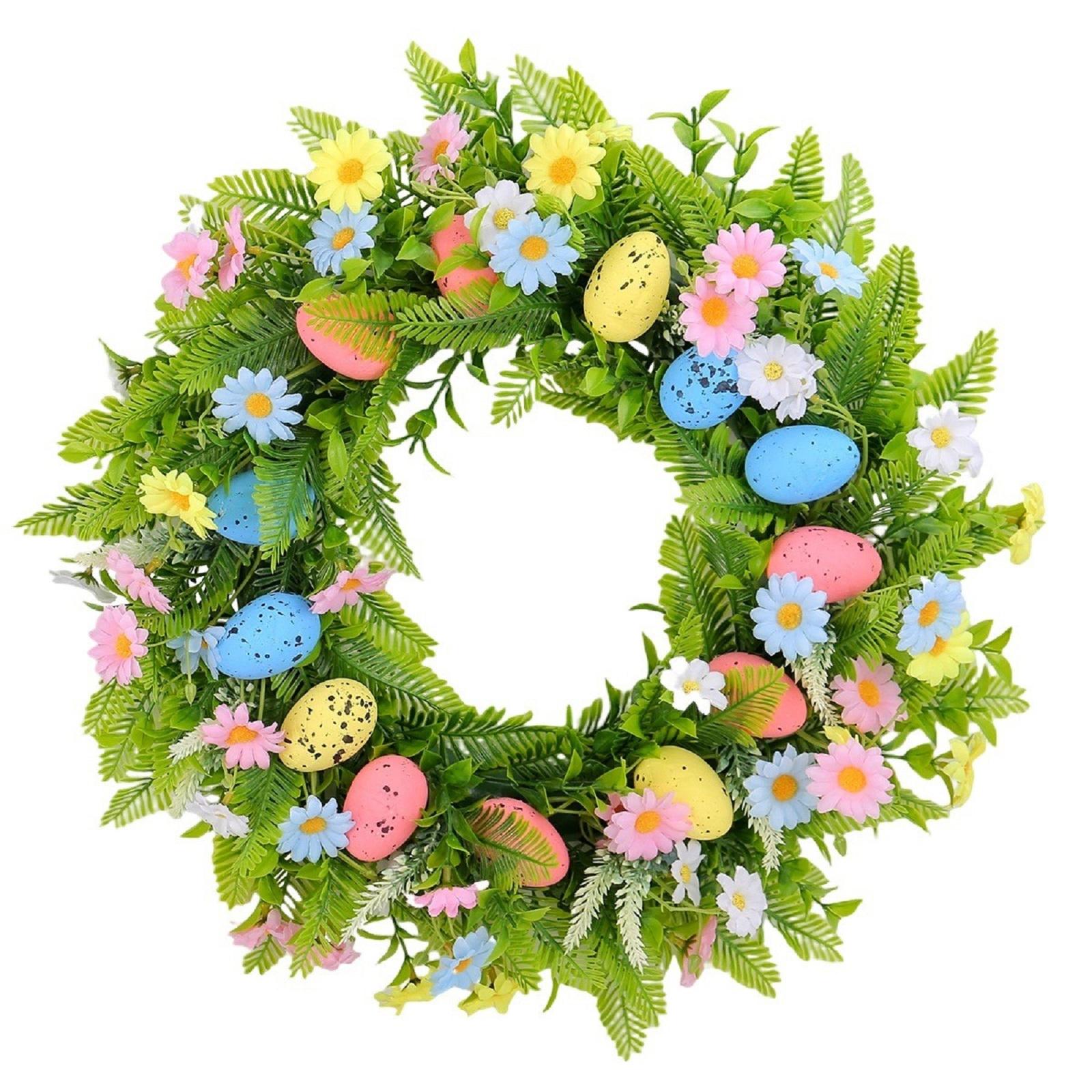 Easter Wreath, Easter Home Decor, Plastic Wreath, Spring Wreath