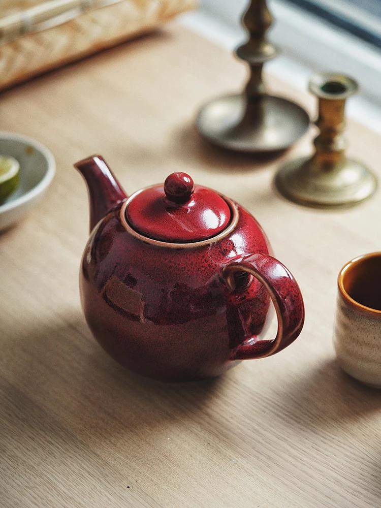 Kreativ keramisk tekanne Restaurant Ettermiddagste-kanne Hjem Kung Fu-tekanna underglasurfarge motstandsdyktig mot høye temperaturer