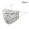 Washable Breathable Face Mask Anti-UV Sunscreen Mask Fashion Cotton Printing Mask  Outdoor Sports