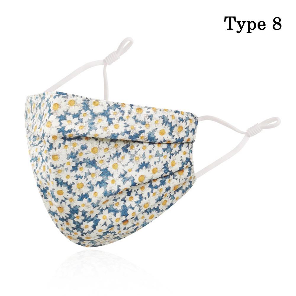 Washable Breathable Face Mask Anti-UV Sunscreen Mask Fashion Cotton Printing Mask  Outdoor Sports