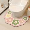 Quick Drying Toilet Mat Water Absorbing U-shaped Floor Mat Beautiful Door Mat Carpet  Toilet Room