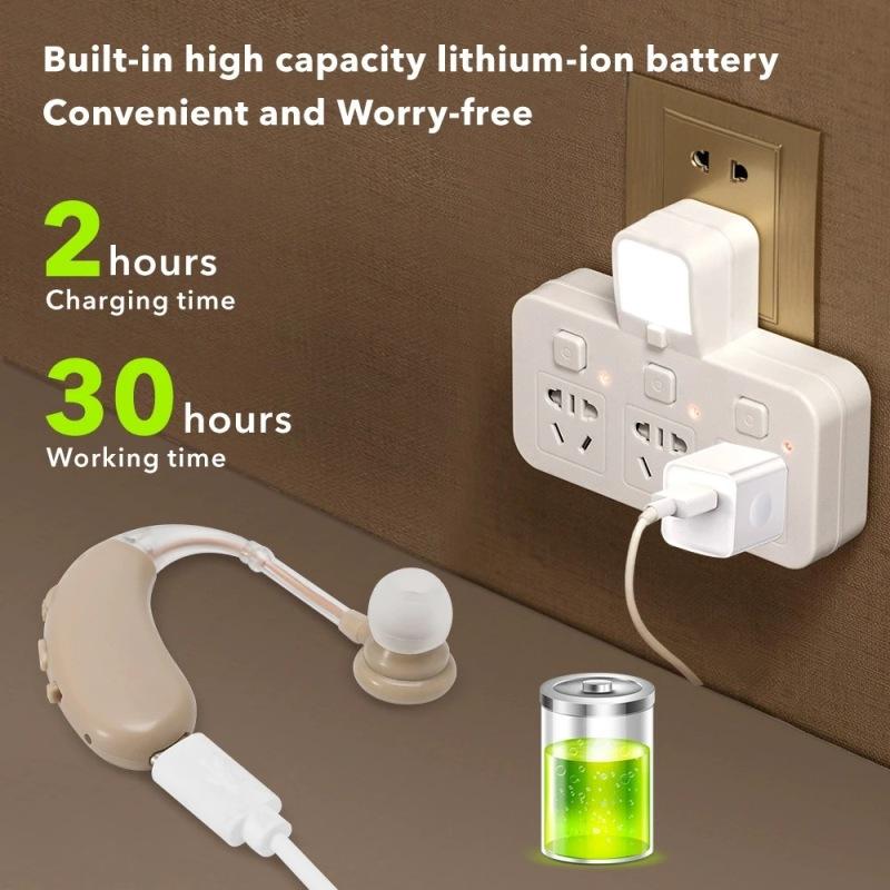 Bluetooth Rechargeable Hearing Aids Battery Charging 1pcs