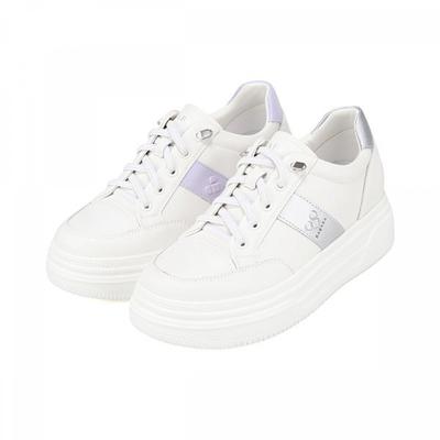 Leather Slim Fit Color Accent Women Sneakers 5cm Bbj174pr