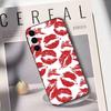Sexy Red Lips Kiss  Phone Case For Samsung Galaxy A73,A72,A71,A70,A53,A52,A51,Others Soft Black Cover