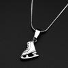 Fashion 3D Ice Skate Shoe Necklace Women Men Sport Figure Skating Lover Stainless Steel Hiphop Street Neck Chain Jewelry Gifts