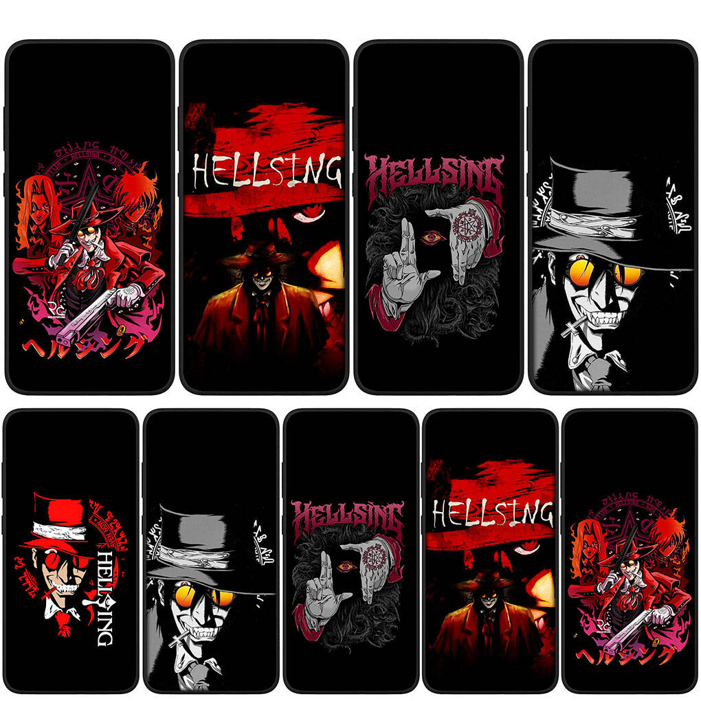 Coque pour iPhone 17 16 15 Xiaomi Poco Redmi Note 14 13 12 11 Pro Max 9 16e Samsung Galaxy S25 S24 S23 OPPO Huawei Dessin animé Hellsing Alucard Coque de téléphone