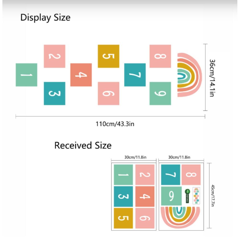 Number Wall Stickers Peel-off Repositionable Easy To Clean