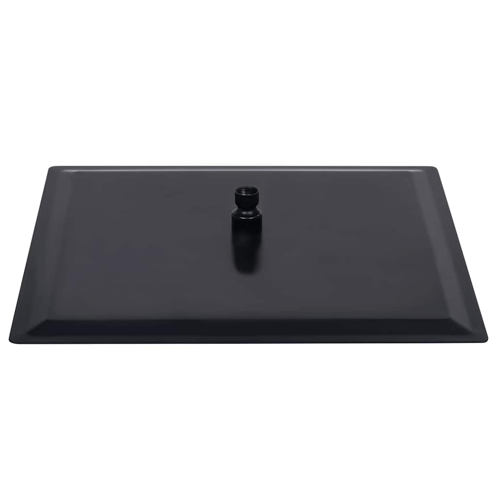 Soffione Doccia Pioggia Acciaio Inossidabile 50x50 cm Quadrato Nero