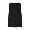 Women's Fashionable Color Round Neck Sleeveless Fringe Patchwork Casual Loose Cotton And Linen Top