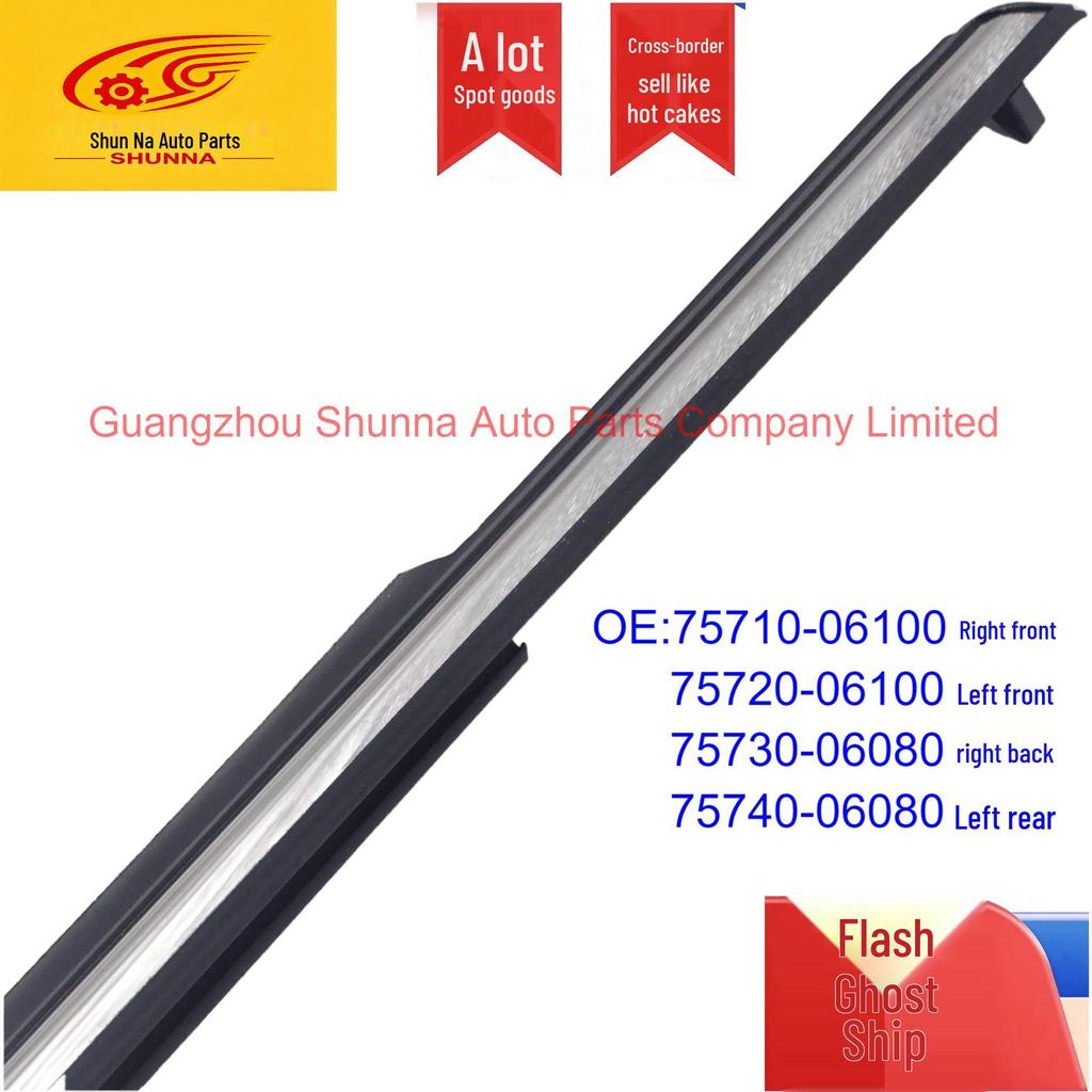 Burletes para Cristales de Puertas Delanteras y Traseras para Toyota Camry (75710-06100, 75730-06100)