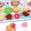 Wooden Dessert Puzzle Toy Set - Colorful Cookie And Pastry Matching Toy Toddler Shape Recognition And Fine Motor Skills