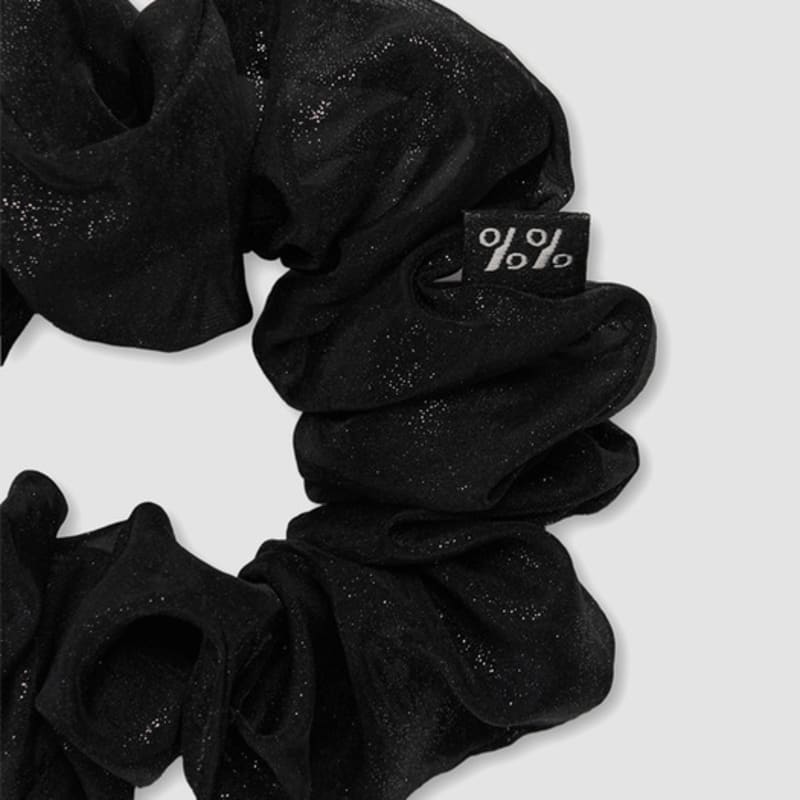Symmetrisk Procent Glittrig Scrunchie - S / Svart