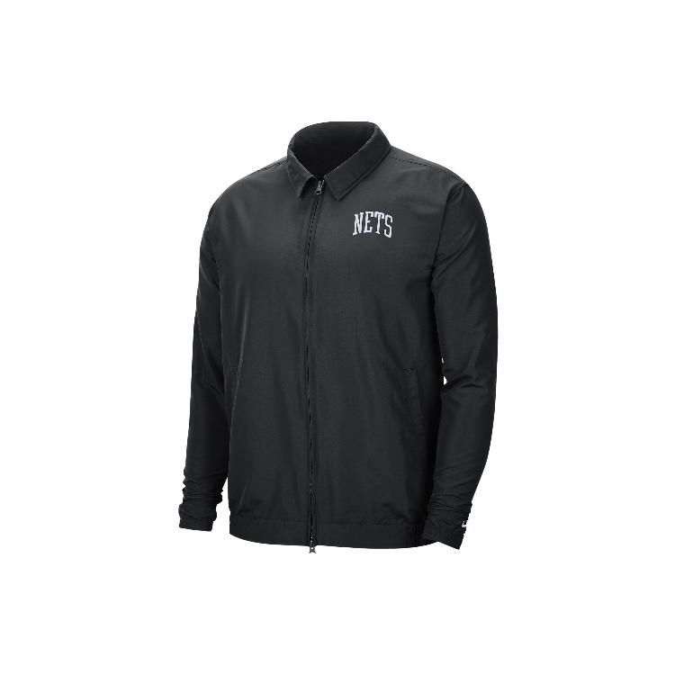 Nike NBA Brooklyn Nets lapel Zipper Woven Jacket Black Men s CN0748-010 S