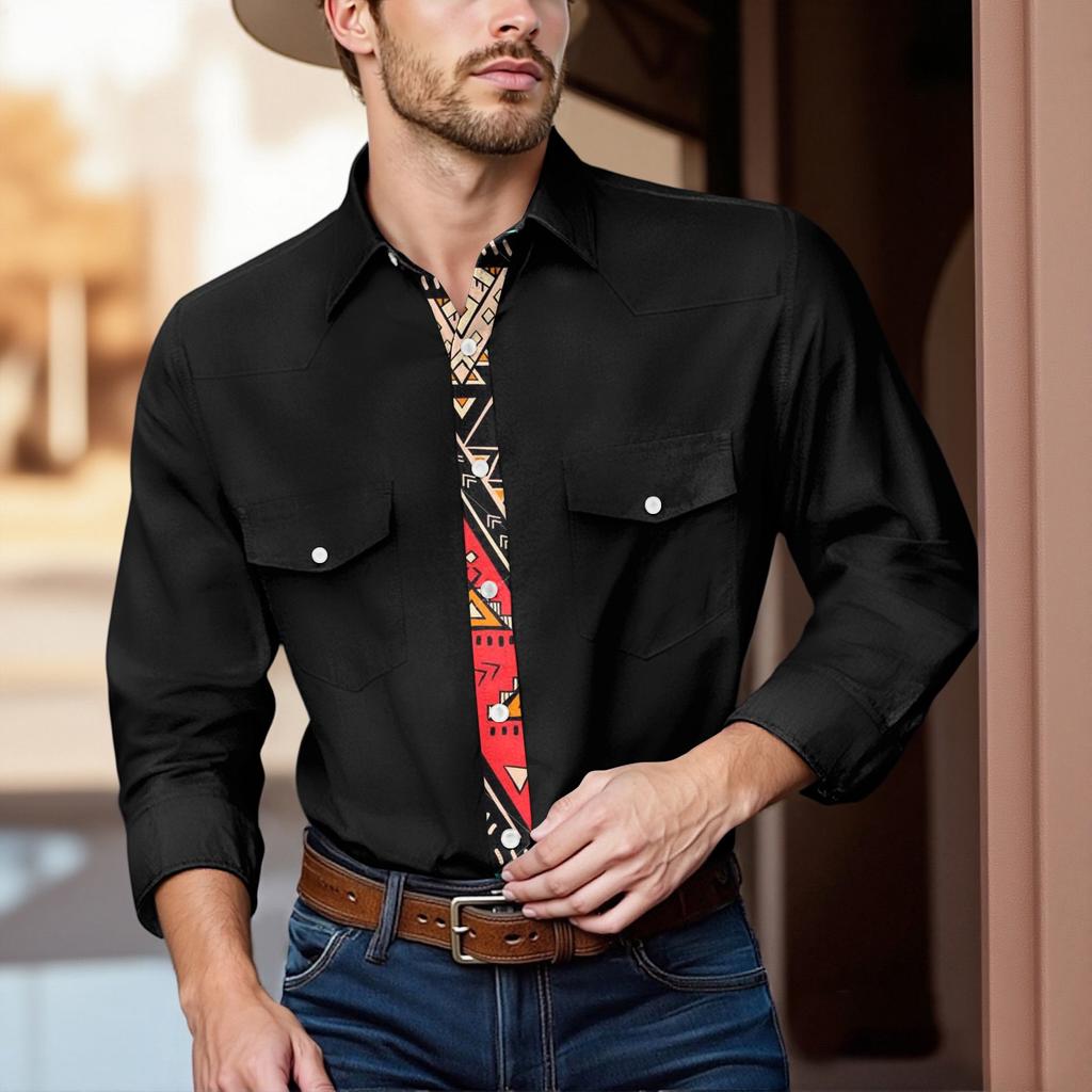 Men'S Fashionable Lapel And Shoulder Length Short Sleeved Casual Top