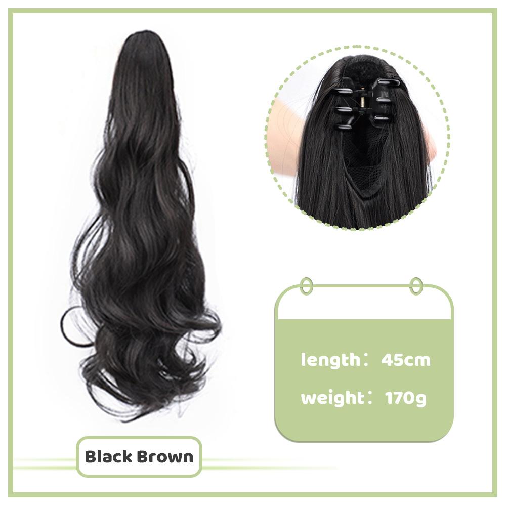 Синтетический 18-дюймовый небольшой зажим с когтями, хвост, длинный волнистый хвост, длинный вьющийся хвост, длинный зажим, женский парик