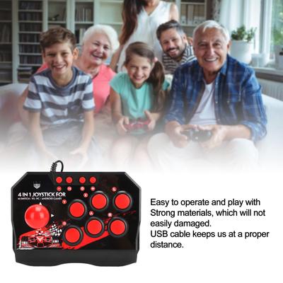 Fight Stick Wired Joystick Games Accessories for Switch/PC/ PC Street Fight Controller Wired Fight Stick