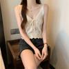 Knitted Camisole Vest Women's Summer Sleeveless Sexy Short Style Niche Interior Top Base Shirt