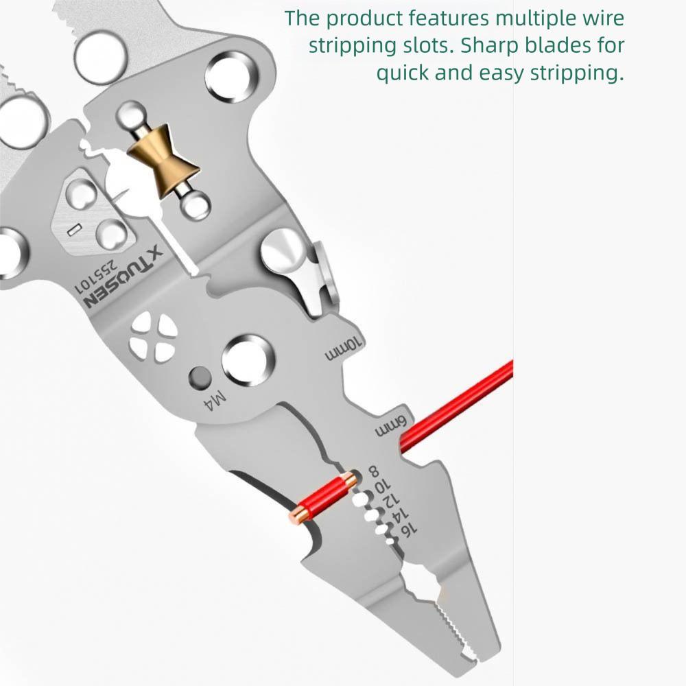 Voltage Testing Electrician Stripping Plier Cable Cutting Wire Stripper  Splitting