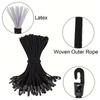 10/50Pcs Bungee Cord With Hooks High Elasticity Expander With Hooks Rubber Tensioner With Hooks For Camping Tarpaulin