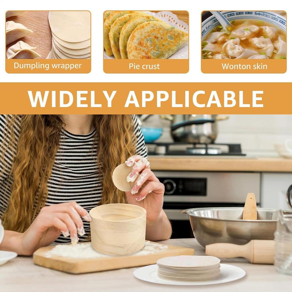 Dumpling Skin Press Hand Press Mold for Dough Wrapper Bakeware Dough Tool for Dumpling Pie Bun Pastry Empanada Kitchen Home