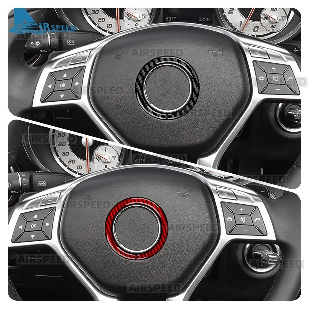 Voor Mercedes Benz SLK R172 2011 2012 2013 2014 2015 2016 Echte Zachte Koolstofvezel Trim Sticker Auto Stuurwiel Middenpaneel