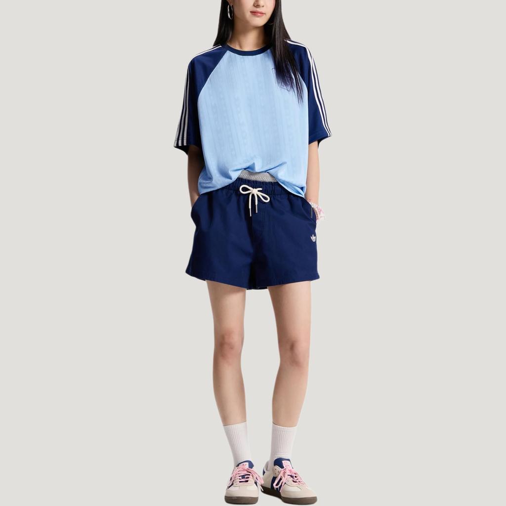 Adidas Originals X Disney Cheshire Cat Loose Fit Crew Neck Striped Casual Sports Short Sleeve T-Shirt Unisex Tops KY8308