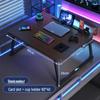 Compact Foldable Bedside Laptop Desk for Dorms - E-Sports Style Carbon Fiber Study Table
