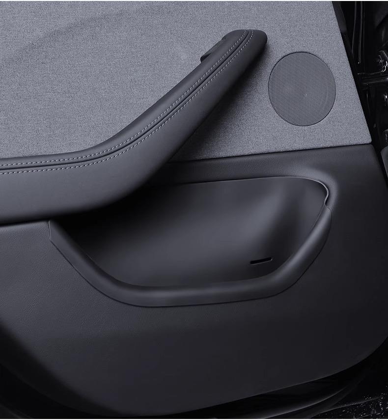 Velour-Padded Protective Liners for Tesla Model 3 Door Compartments