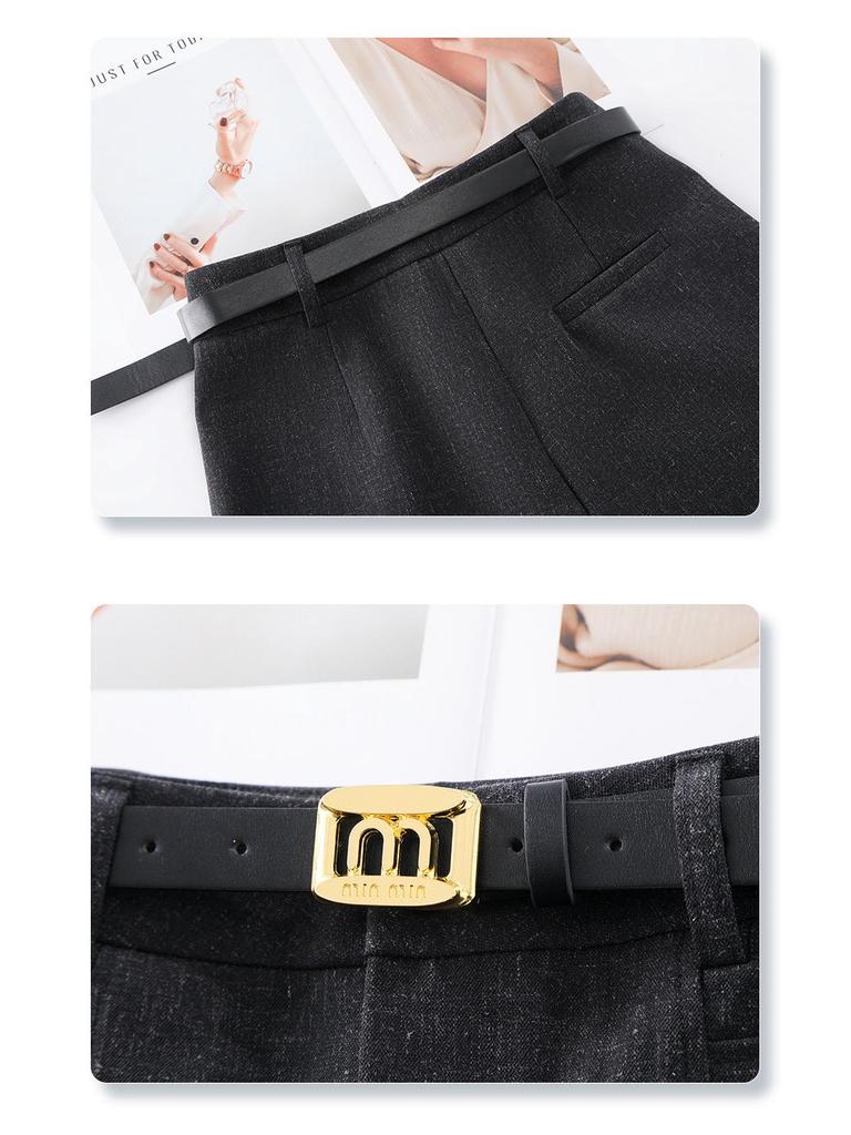 Women's Spring 2025 Casual A-line Suit Shorts - Loose, Wide-Leg, Four-Point Style