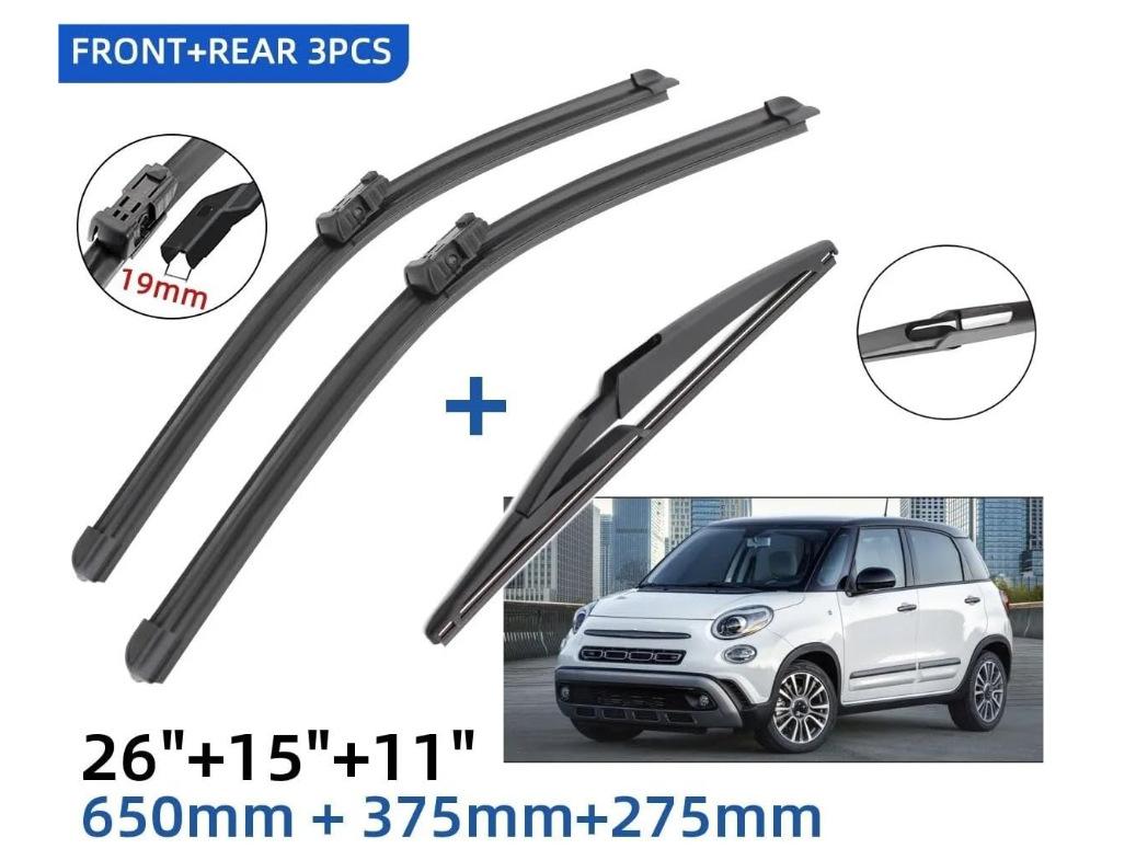 Suitable for Fiat 500L 2012-2020 26+15+11 front and rear wiper blades чёрный