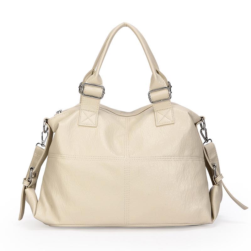 Retro Women's Bag Middle-aged and Elderly Women's Mother's Bag Single-shoulder Crossbody Handbag Soft Leather Bag