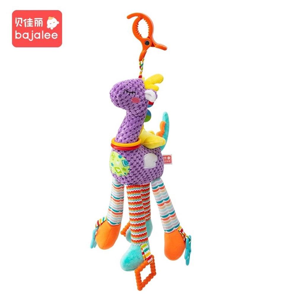 Soft Plush Baby Stroller Hanging Toy Rattle Crib Mobile Hanging Ornament Infant Car Seat Soothing Toy