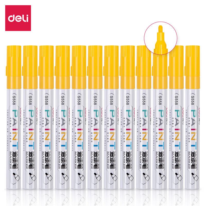 Deli S558 2mm Waterproof Oil-Based Paint Marker Pen
