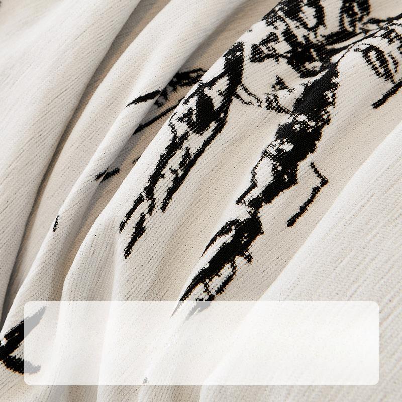 Chenille Sofa Cover Towel New Chinese Landscape Sofa Cover Four Seasons Universal Anti-Scratching Sofa Slipcover