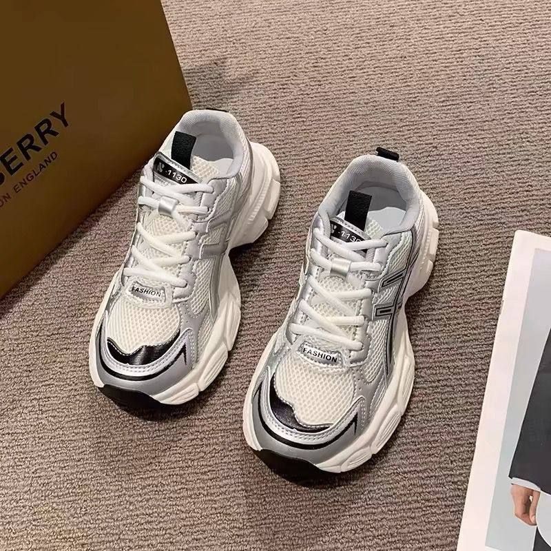 Height-increasing women's new spring and summer breathable mesh student running casual sports shoes