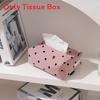 Creative Polka Dot Tissue Box With Polyester Fabric For Home Decor And Office Use