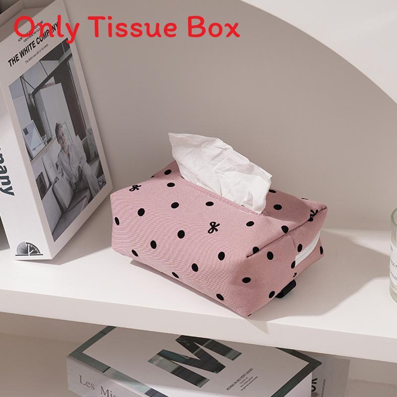 Creative Polka Dot Tissue Box With Polyester Fabric For Home Decor And Office Use