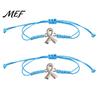 Verstelbaar Vriendschapskoord Armband 2 STUKS Handgeweven Gevlochten Armbanden met Metalen Lint Hanger, Bewustzijnssymbool Polskoord Polsbandjes, Dagelijks