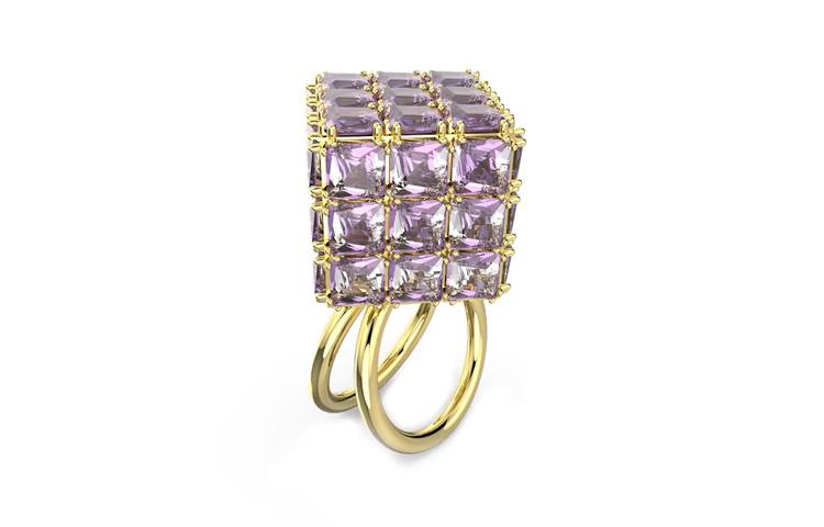 Swarovski Curiosa Cocktail Ring 5629238 Purple|55