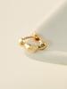 Minimalpiercing 14K 18K Mini Bubble Square One-Touch Ring Earrings