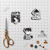 Black and White Conan DIY Sticker Pack - 60 Sheets of Japanese Manga Kudo Shinichi Decorations