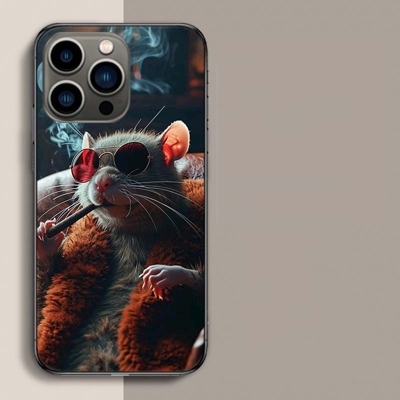 Cute Hamster Phone Case For Iphone 17 Air 15 Pro 14 Plus 16 Pro Max 12 13 Mini 11 16E X XS Cover Cute Fundas