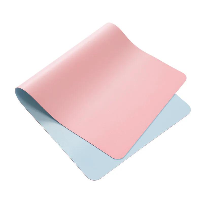 1pc-Dual purpose mouse pad for office desk and writing desk, made of synthetic leather PU material, waterproof and dustproof.