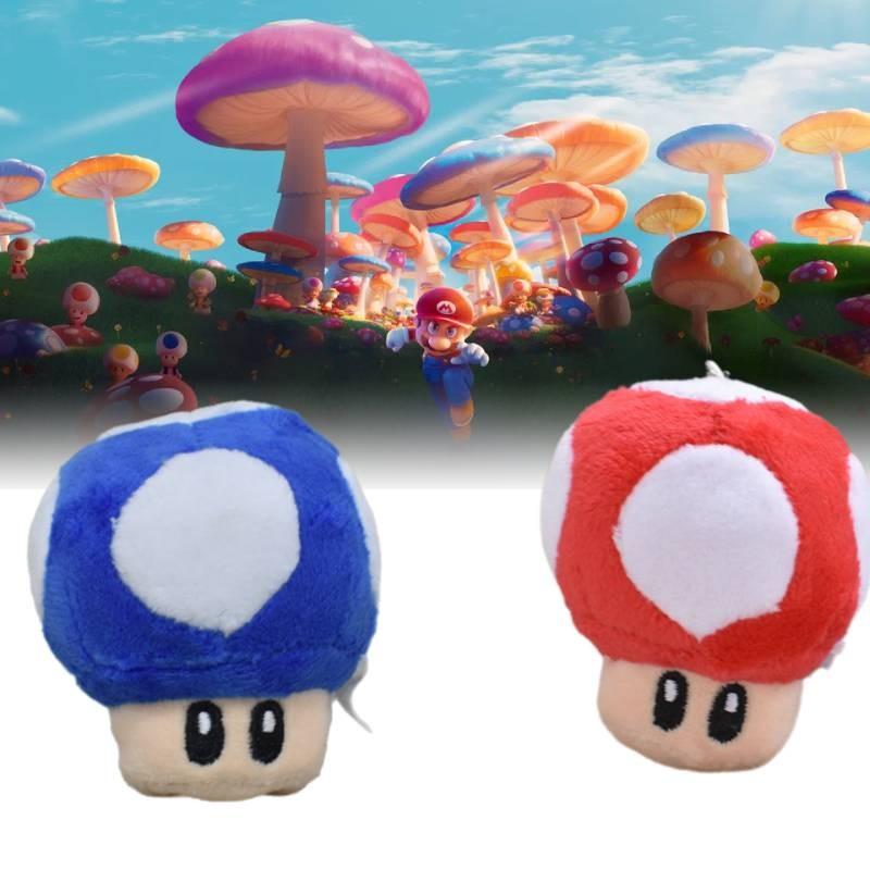 Mario Mushroom Plush Toys Cartoon Plants Fill Doll Backpack Keychain Xmas Gift
