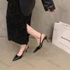 Women Design Silver Pointed Sandals Women Spring New Pumps Sexy Party Thin Heels Single Shoes Female Elegant Mules Dress Sandals