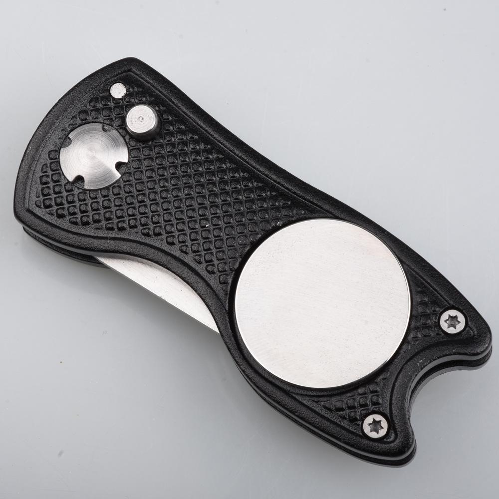 Folding Golf Green Repair Tool with Marker - Aluminum Handle