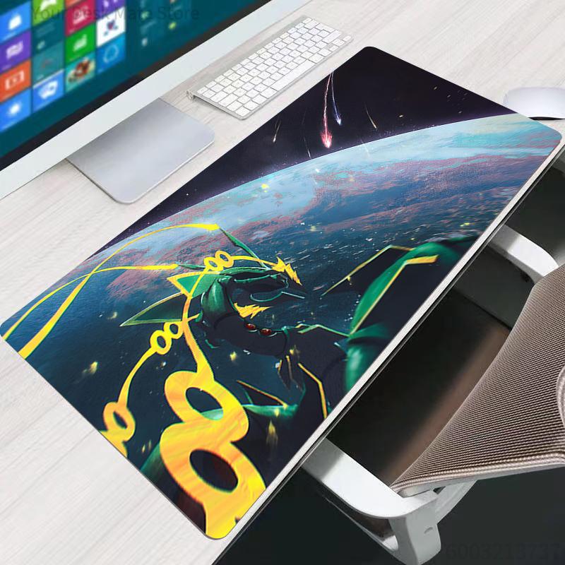 Pokemon Rayquaza Space Scene Large Gaming Mouse Pad NonSlip AntiDirty Desk Mat Waterproof Keyboard Pad