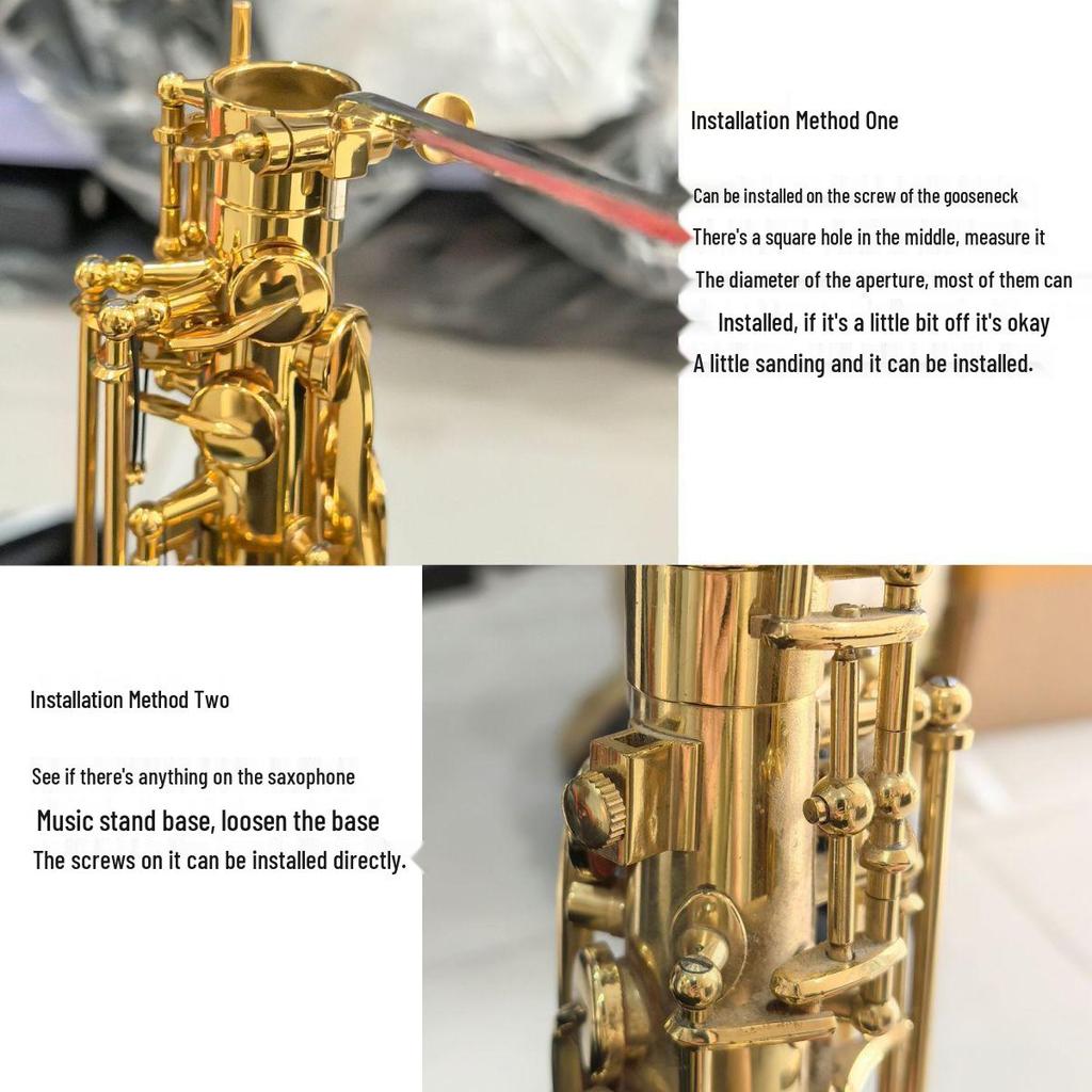 Saxophone Mobile Clip Holder: Music Stand for Alto/Tenor Sax, Live Streaming, and Reading.