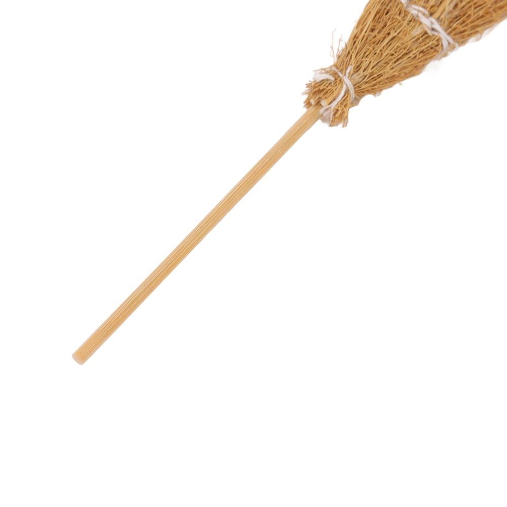 20pcs wooden Mini Witch Broom 5.5in yellow Halloween Witch Broom Mini Witch Brooms White Rope cosplay mini broom prop