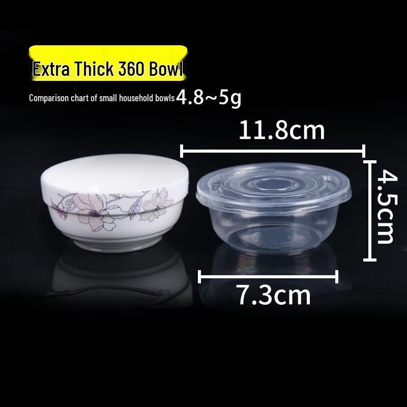 Handun Thickened Disposable Round Plastic Food Containers with Lids